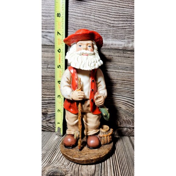Christmas Santa Claus Bobble Head with Fish Fisherman Fishing 7 inches 2002 - Picture 6 of 9